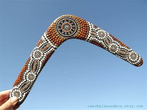 Aboriginal Dot Art Boomerang