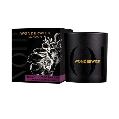 WONDERWICK - Noir - Black Pomegranate Glass Candle - The Country Candle Co.