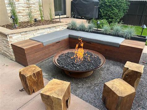 Backyard Patio Fire Pit & Landscaping - Washington Park - Landscape Design Build - Denver, CO