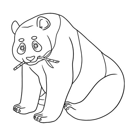 Free Vector | Hand drawn panda outline illustration