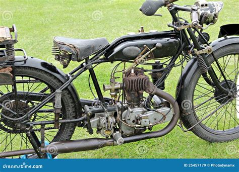 Red Vintage Motorcycle With Sidecar Royalty-Free Stock Photo ...