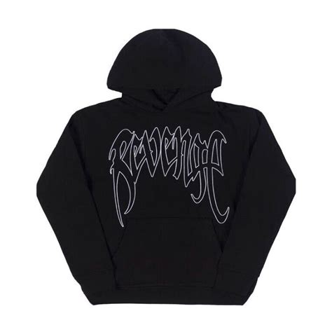 Revenge Outline Arch Logo Hoodie Black – PLUS