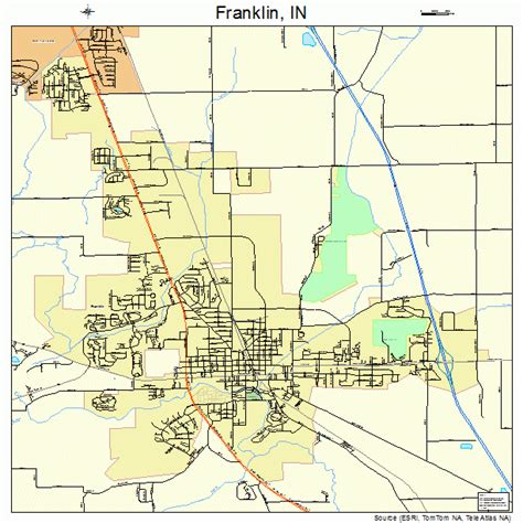 Franklin Indiana Street Map 1825450