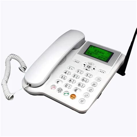 Fixed GSM 900/1800MHz SIM Card Landline Phone With SMS Desk Wireless ...