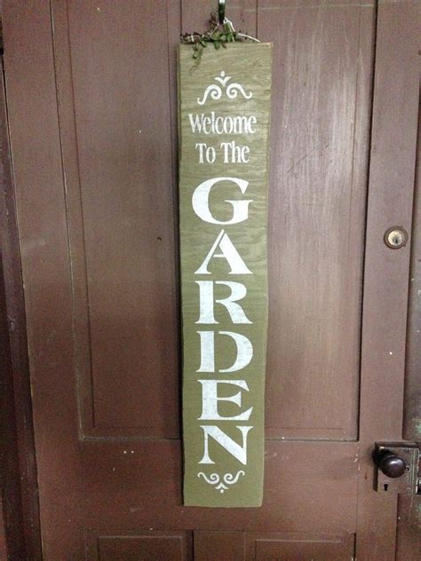 Garden Stenciled sign, green stencil sign, Spring sign, Spring Sign ...