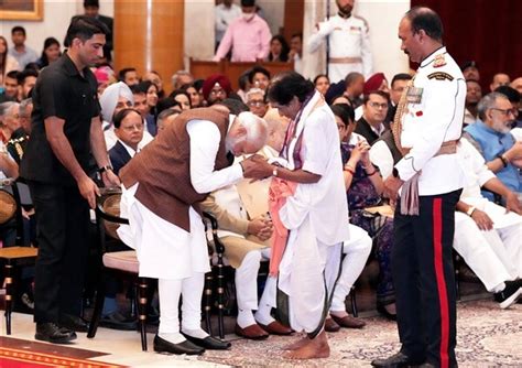 Padma Shri during the Padma Awards 2023 ceremony at Rashtrapati Bhawan ...