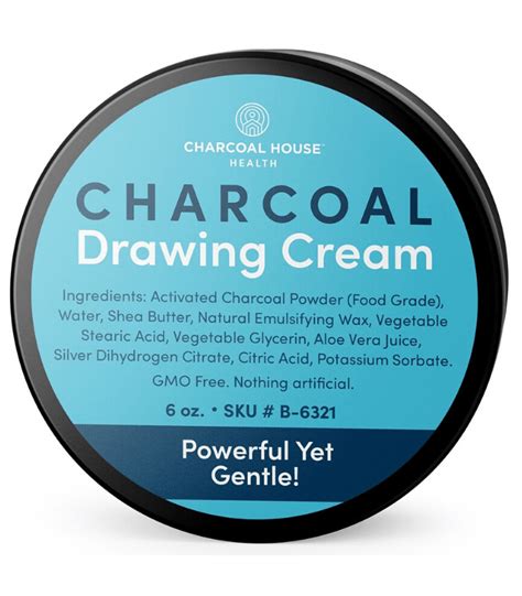 Activated Charcoal Drawing Cream - New Formula! ( 6 oz ) - Charcoal ...