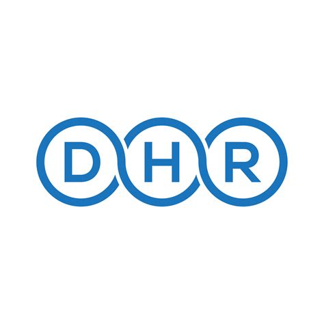 DHR letter logo design on black background.DHR creative initials letter logo concept.DHR vector ...