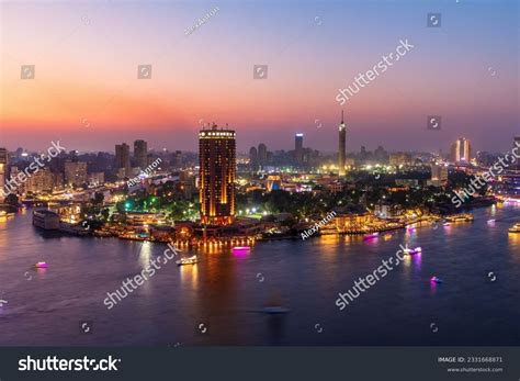 Cairo Downtown View Nile Skyscrappers Night Stock Photo 2331668871 | Shutterstock