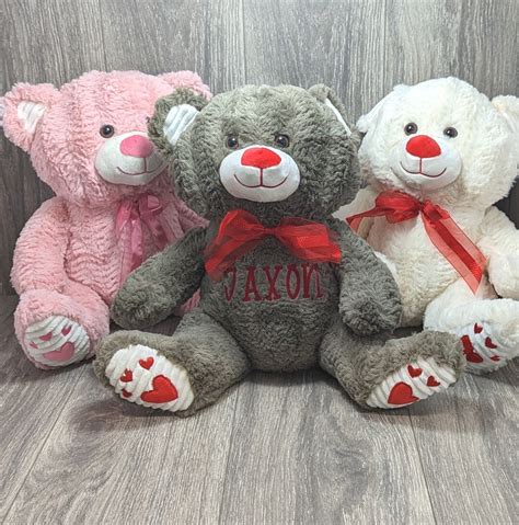 Personalized Valentine Teddy Bear Valentine Gift Valentine - Etsy