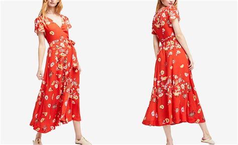 Free People Gorgeous Jess Floral-Print Wrap Dress & Reviews - Dresses - Women - Macy's | Printed ...