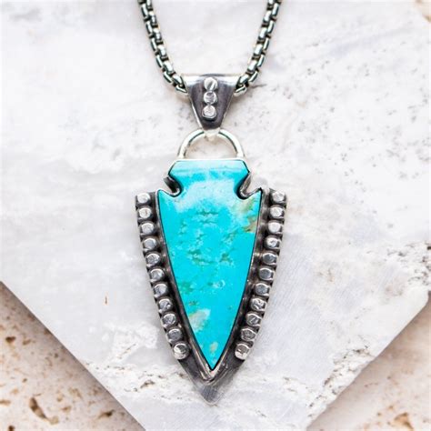 Kingman Turquoise Arrowhead Necklace | Arrowhead necklace, Necklace, Kingman turquoise