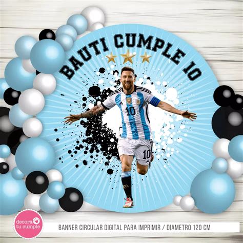 Banner para imprimir futbol Argentina Messi