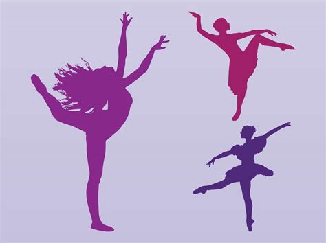 Dancing Girls Silhouette drawing free image download