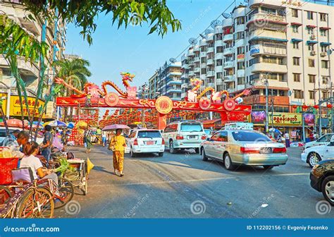 Chinese New Year Celebration in Yangon, Myanmar Editorial Photo - Image ...