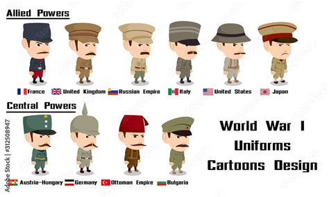 world war 1 Allied Powers France United Kingdom Russian Italy United States Japan Central Powers ...