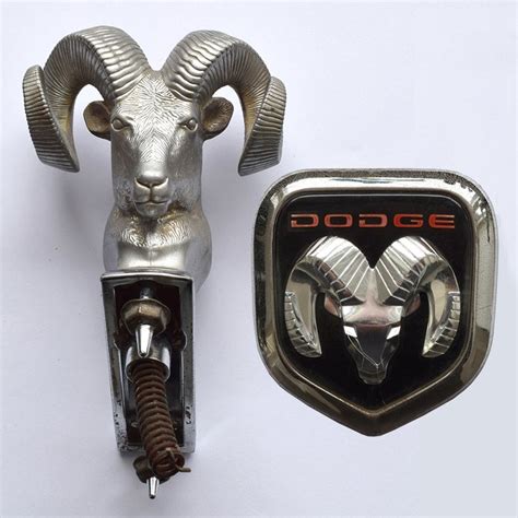 Original DODGE truck “RAM” car mascot / hood ornament and a Dodge ...