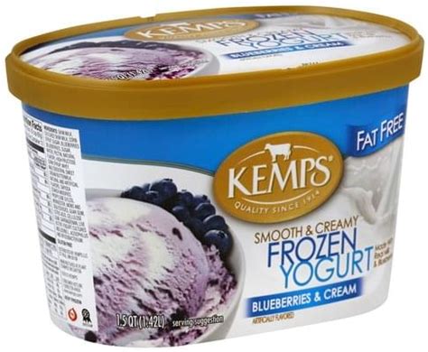 Kemps Blueberries & Cream, Fat Free Frozen Yogurt - 1.5 QT, Nutrition Information | Innit