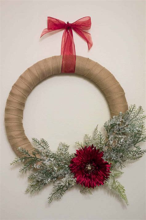 Super Simple DIY Christmas Wreath - Health, Home, and Heart