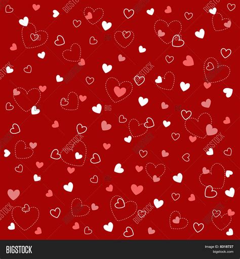 Seamless Red Heart Vector & Photo (Free Trial) | Bigstock