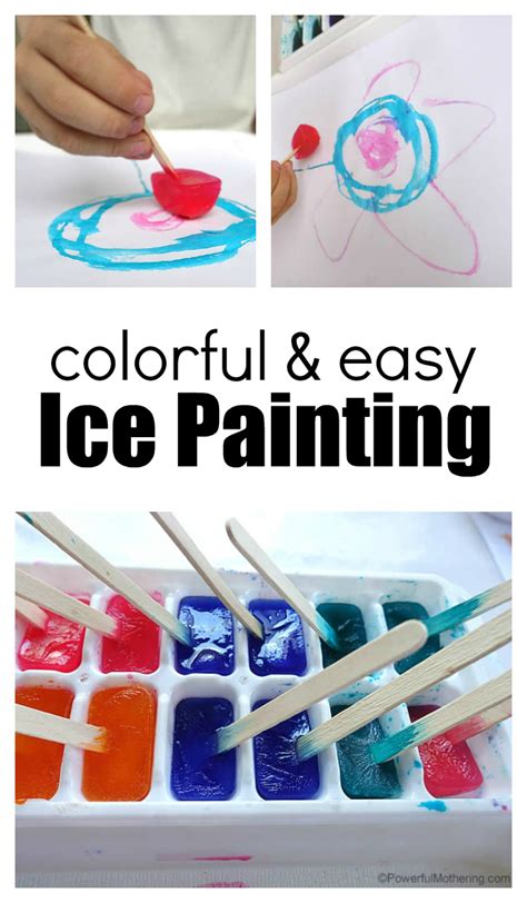 Ice Painting Art for Toddlers and Preschoolers - Powerful Mothering