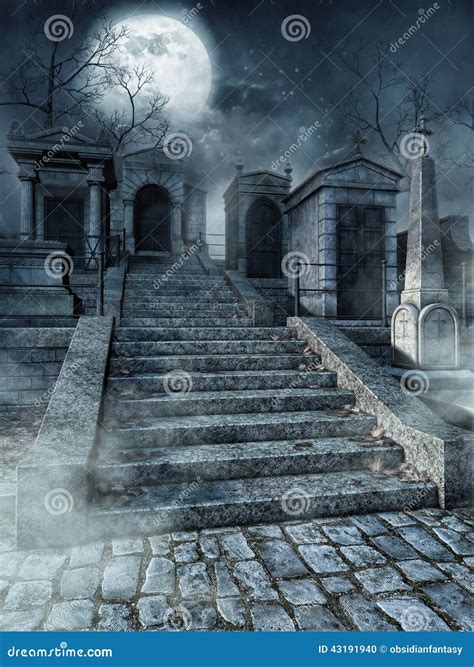 Graveyard Stairs Stock Illustration - Image: 43191940