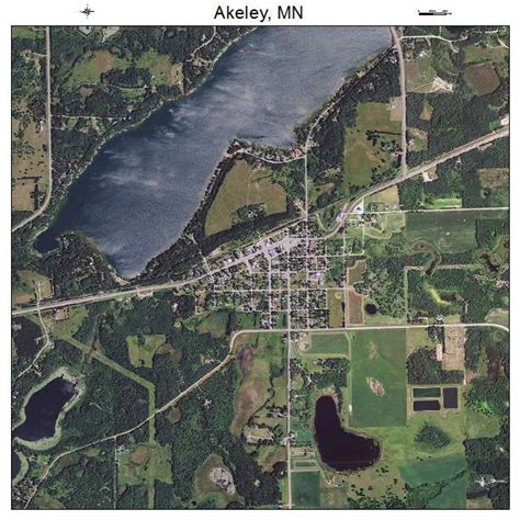 Aerial Photography Map of Akeley, MN Minnesota