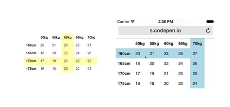 Table Row and Column Highlighting Using CSS