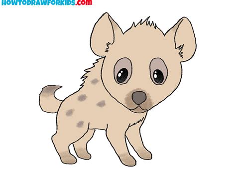 How to Draw a Hyena - Easy Drawing Tutorial For Kids