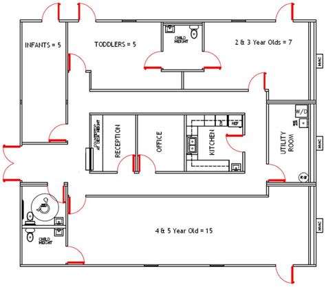 Top Preschool Classroom Layouts & Daycare Floor Plans | Daycare floor plans, Daycare design ...