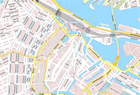 De Wallen Stadtplan mit Luftansicht und Unterkünften von Amsterdam