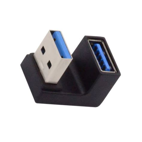 Right Angle USB Adapter, USB 3.0, 180 degree angled