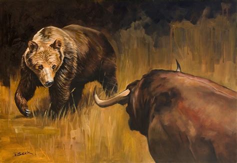 "Bear Vs Bull" by Andrew Beck | Redbubble