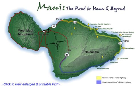 Map Of Road To Hana Maui Hawaii - Jilly Lurlene