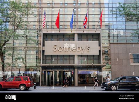 Sotheby's auction house on York Avenue on the Upper East Side of Manhattan, New York City, main ...