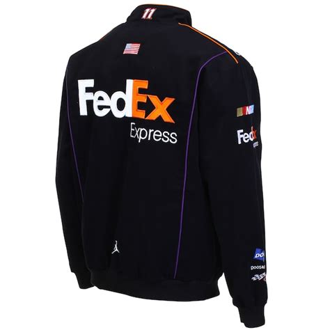 Mens Denny Hamlin Black FedEx Express Uniform Twill Jacket | NASCAR Shop