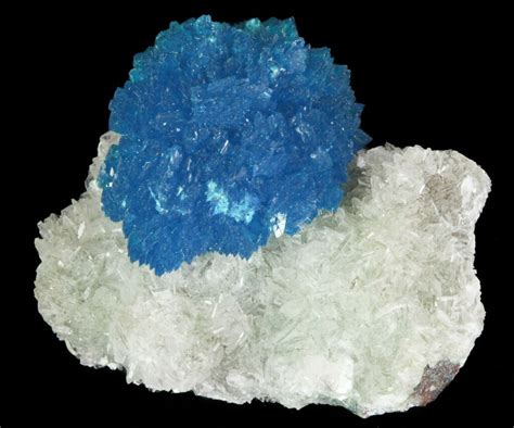 Vibrant Blue Cavansite Cluster on Stilbite - India For Sale (#64796 ...