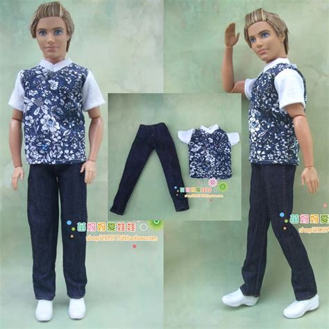 new arrival shirt and pants clothes suit set for barbie doll boy friend ken doll clothes-in ...