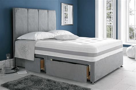 Grey Divan Double Bed | Royal Suede Divan Bed | Upto 70% Off Best Sale