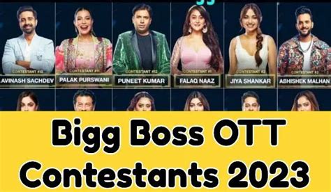 Bigg Boss OTT Contestants 2023, When and Where to watch, List of ...