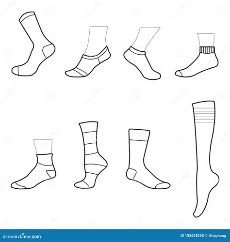 Sock Clipart Sock Drawing Sock Icon Symbol Isolated On White Background Vector | CartoonDealer ...