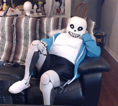 Undertale Sans Cosplay (watching some TV) by TheBeastInBeauty on DeviantArt