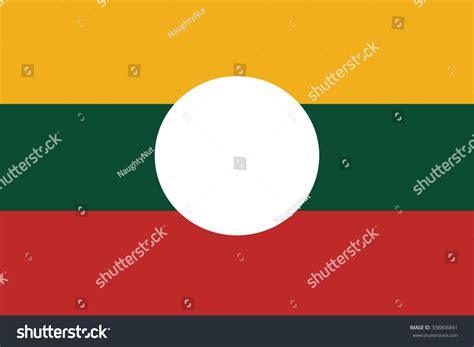 Flag Shan Districts Regions States Myanmar Stock Vector (Royalty Free ...