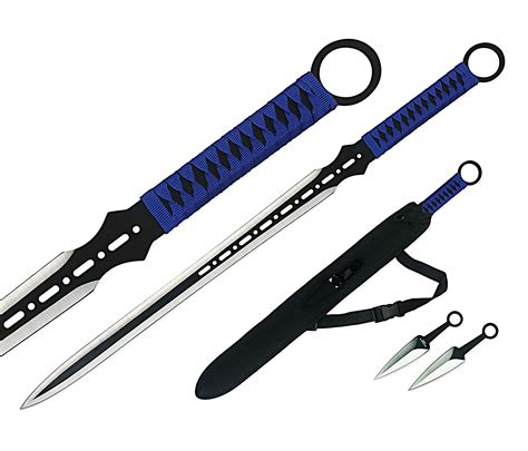 Buy Ninja and Throwing Set - Katana with 2 Kunai Throwing Knives and ...