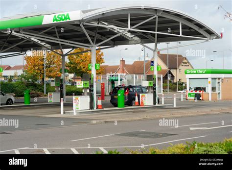 Asda Supermarket Petrol Station ,Forest Town Mansfield UK Stock Photo, Royalty Free Image ...