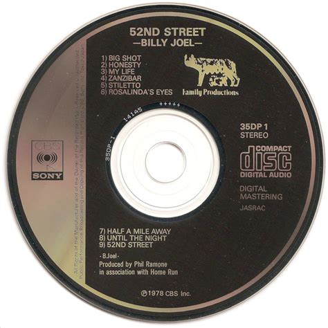 The First Pressing CD Collection: Billy Joel - 52nd Street