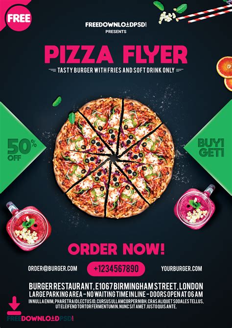 Pizza Flyer Free Template PSD - PSDFlyer