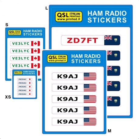 Ham Radio Stickers QSL CARD BY IT9EJW