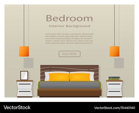 Web design banner modern bedroom interior Vector Image