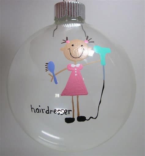 Hairdresser Christmas Ornament Handpainted Ornament